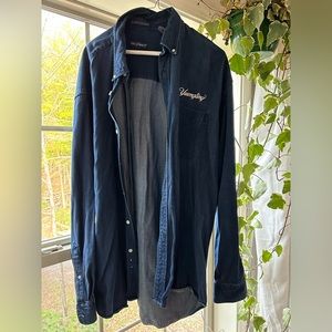 Vintage Yuengling beer denim button down